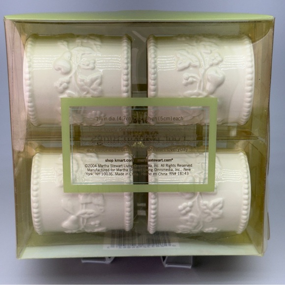 NWT Vintage Martha Stewart Wedgewood 
Bone Napkin Rings - Picture 1 of 5